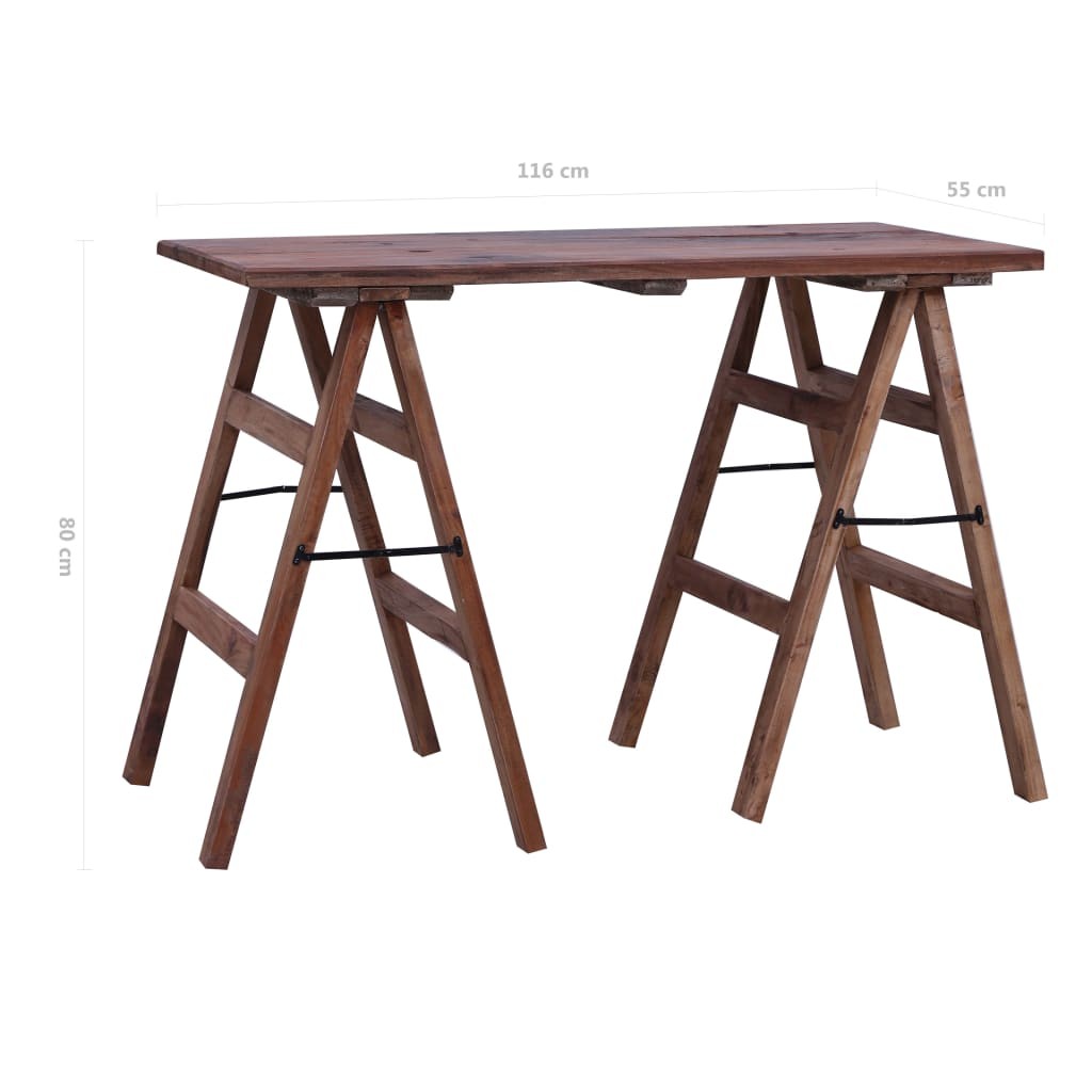Writing Desk 116x55x80 cm Solid Reclaimed Wood